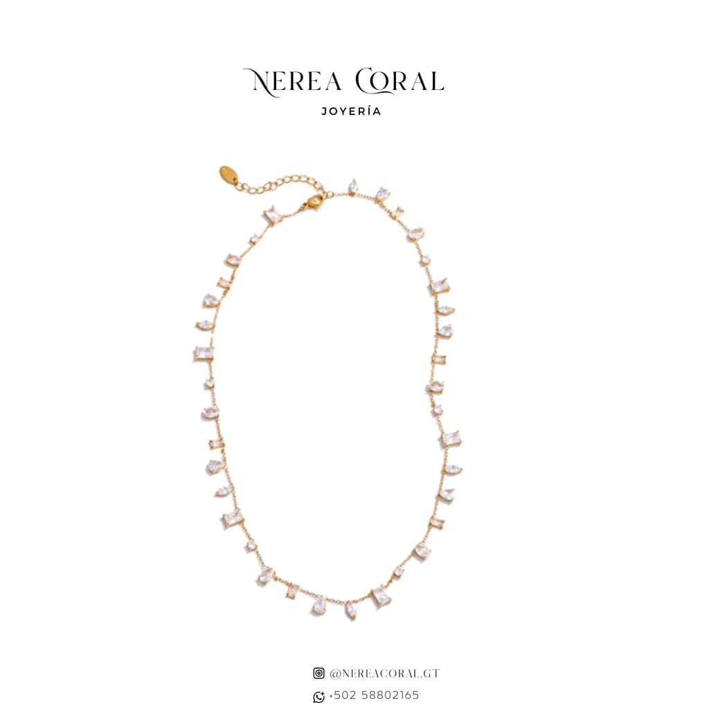 Joyería acero inoxidable zirconias Guatemala collar anillo arete