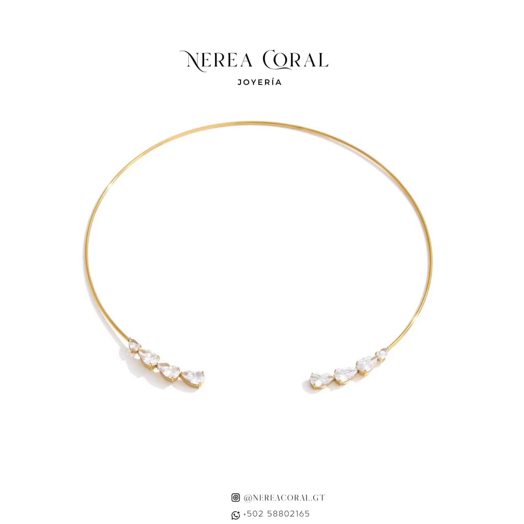 Joyería acero inoxidable zirconias Guatemala collar anillo arete