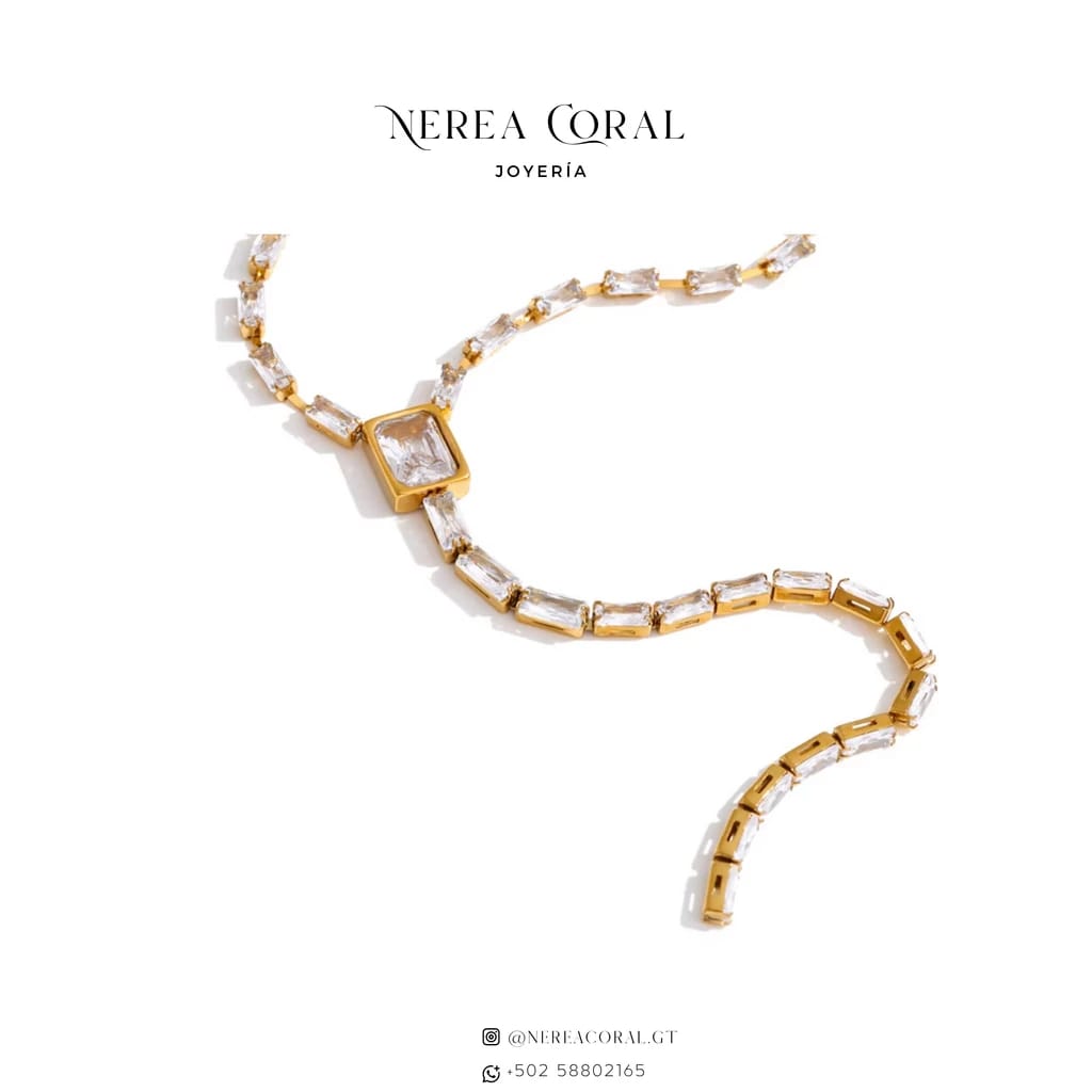 Joyería acero inoxidable zirconias Guatemala collar anillo arete