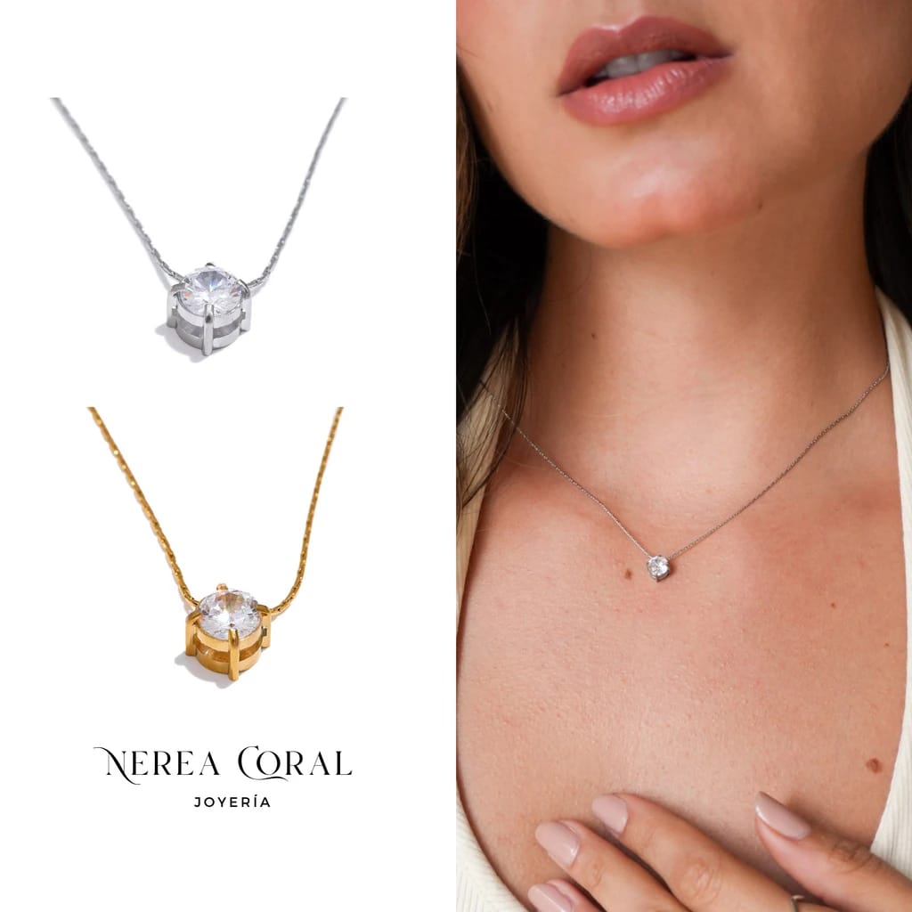 Joyería acero inoxidable zirconias Guatemala collar anillo arete