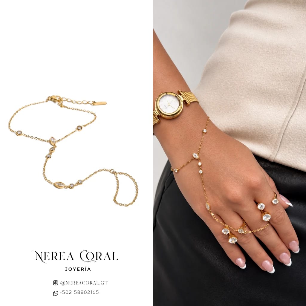 Joyería acero inoxidable zirconias Guatemala collar anillo arete