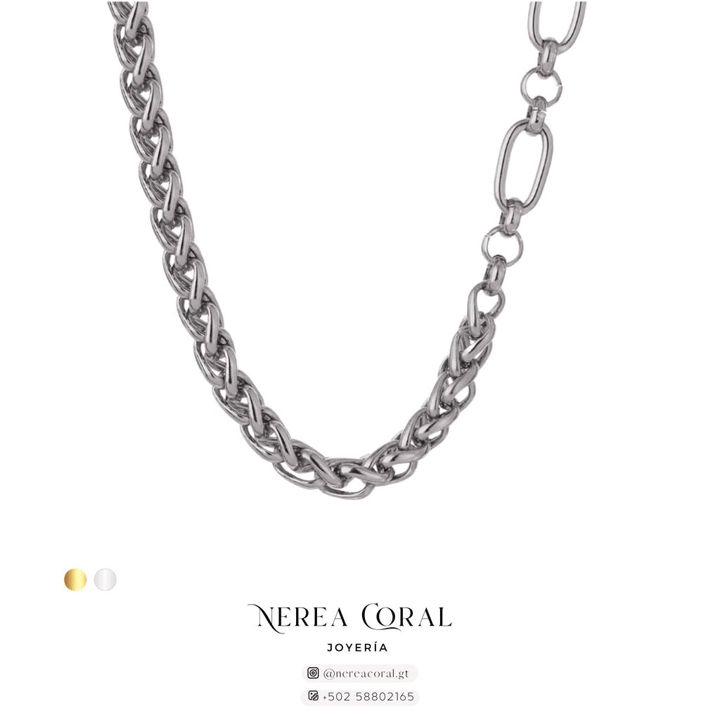 Collares, eslabones, plateados