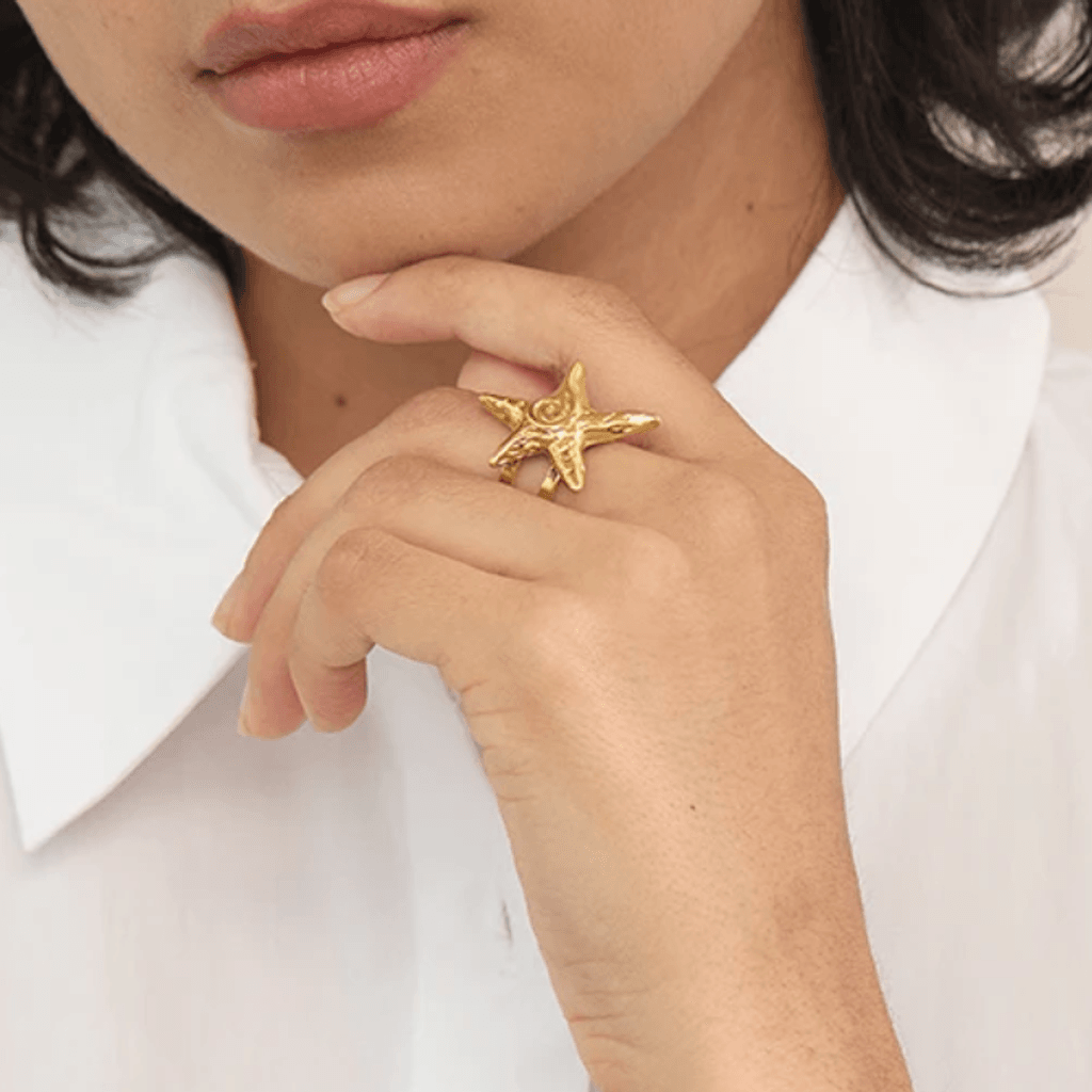 anillo estrella de mar dorado guatemala venta